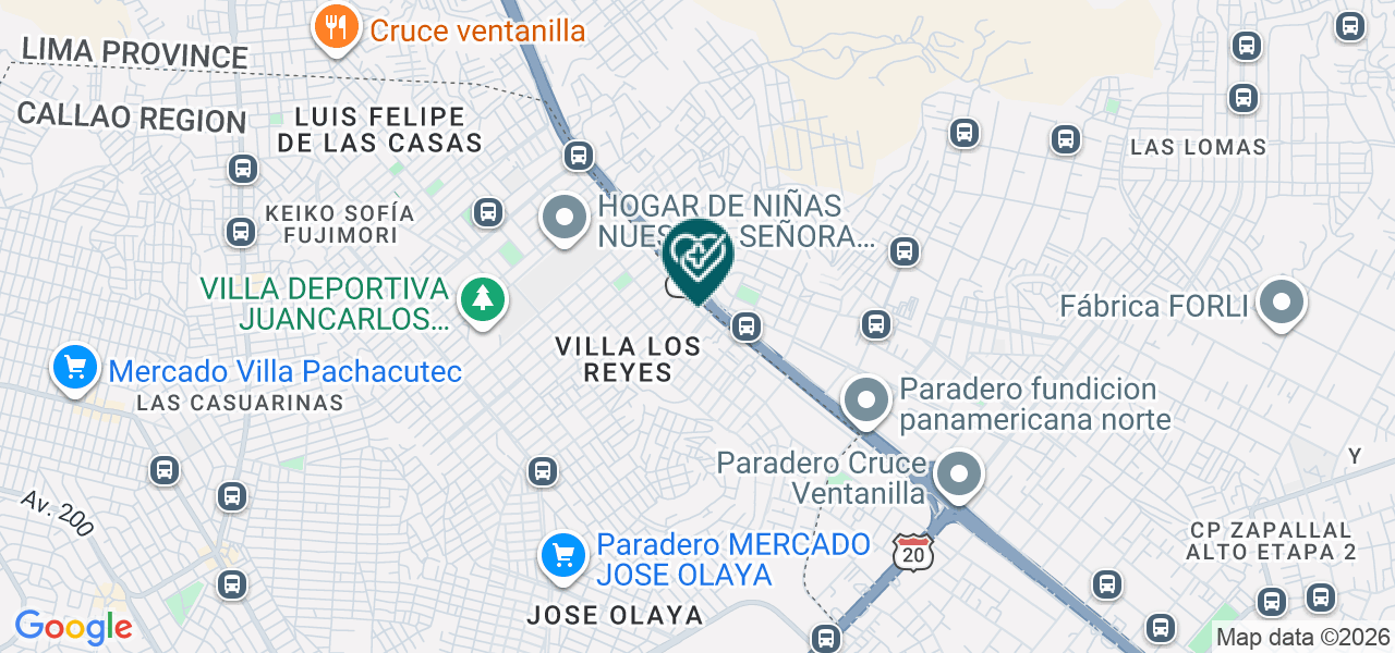 Mapa de La Merced Villa los Reyes EIRL