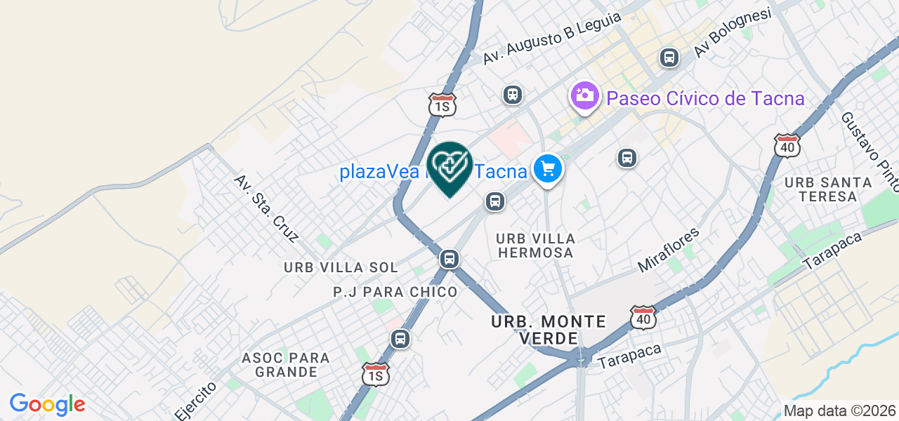 Mapa de Centro Medico Especializado Sagrado Corazón
