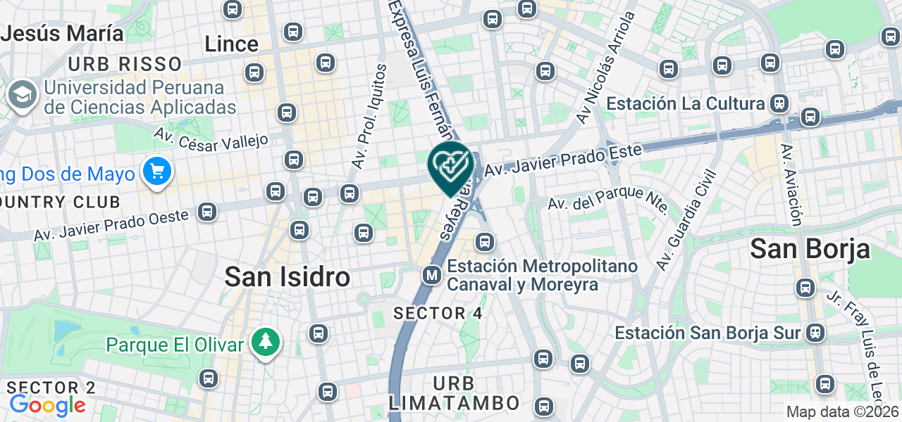 Mapa de Medicentro San Isidro