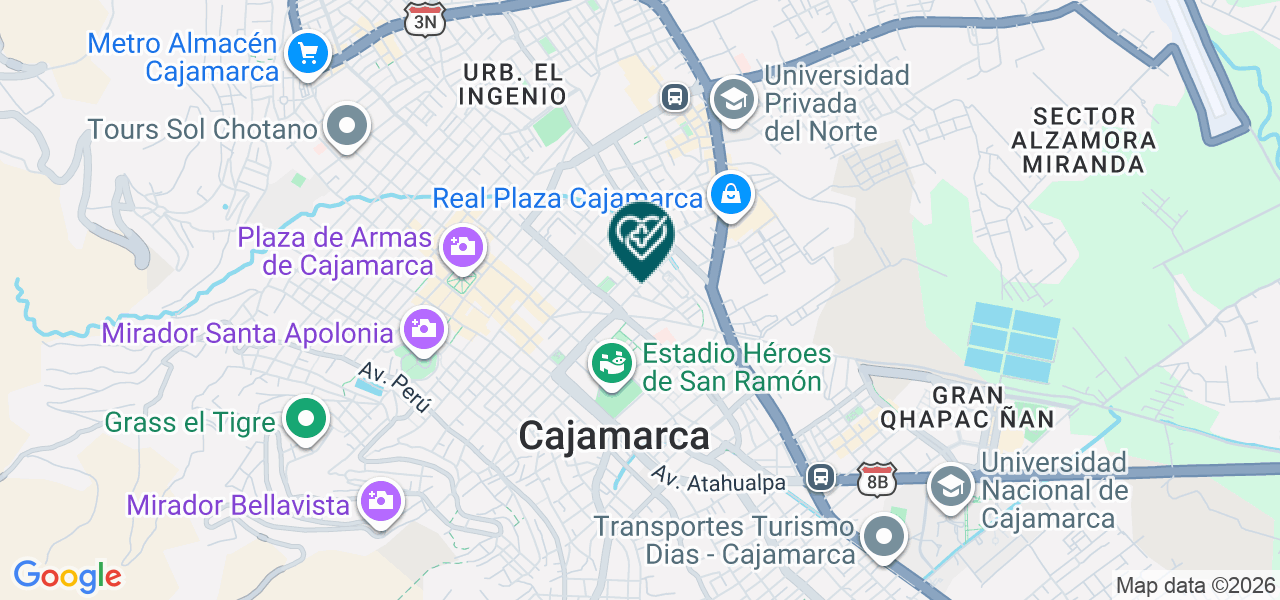 Mapa de Clinica San Francisco de Asis S.A.