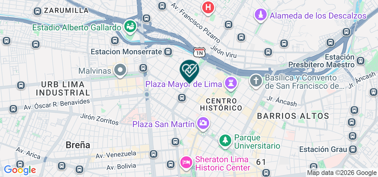 Mapa de Clinica Dental las Nazarenas