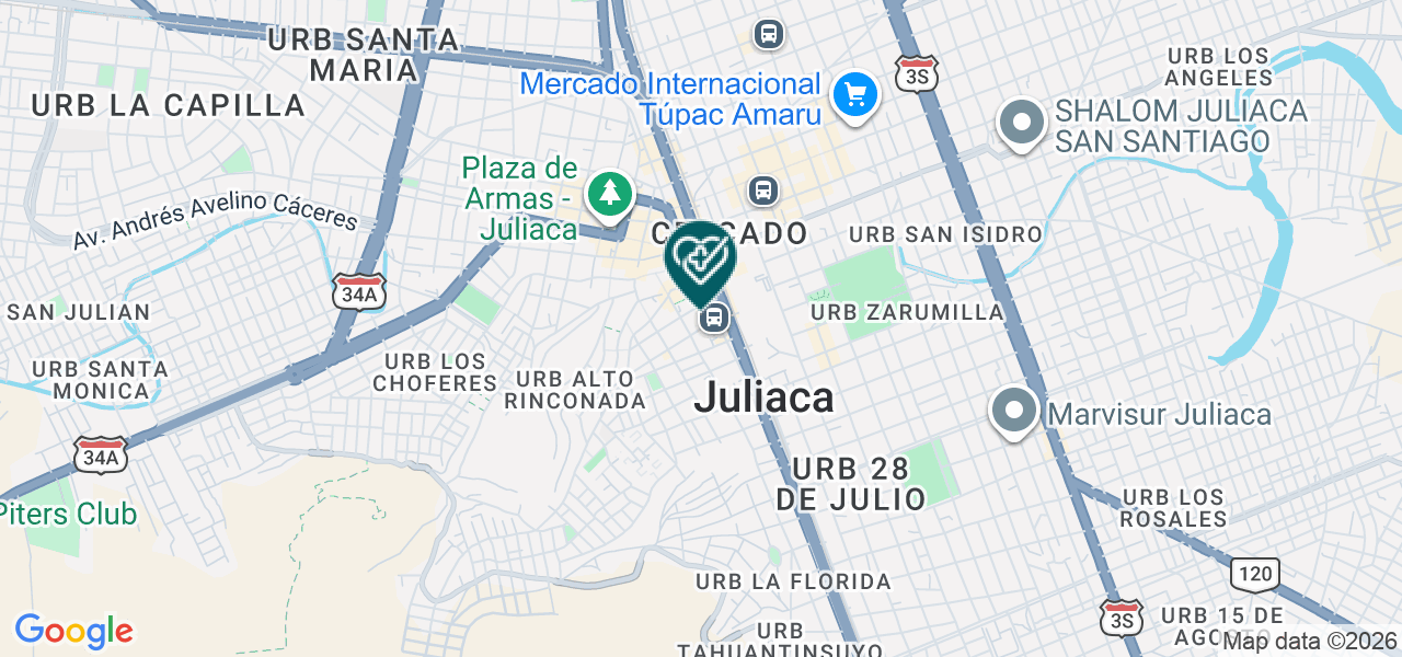 Mapa de Centro Medico Medica Sur