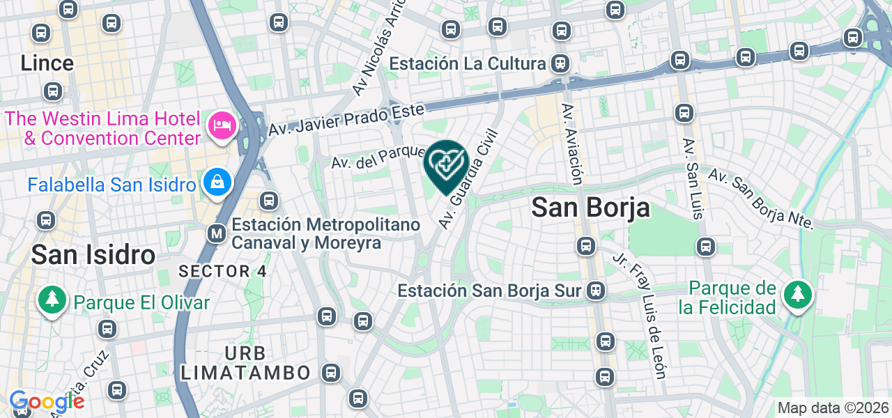 Mapa de Clinica Uniplast S.A.C.