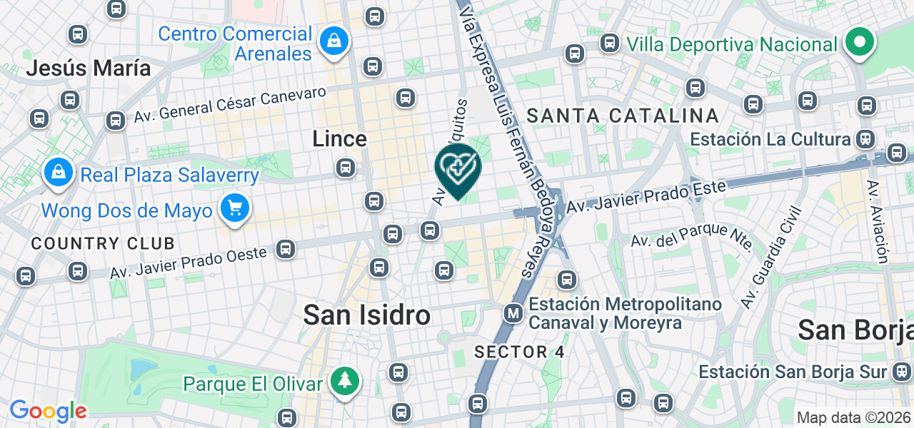 Mapa de Litotricia Javier Prado SAC