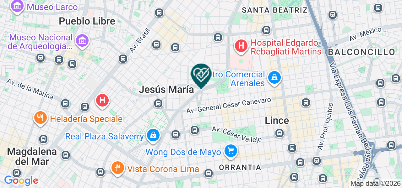 Mapa de Consultorio Medico Gineco Obstetrico y Ecografico