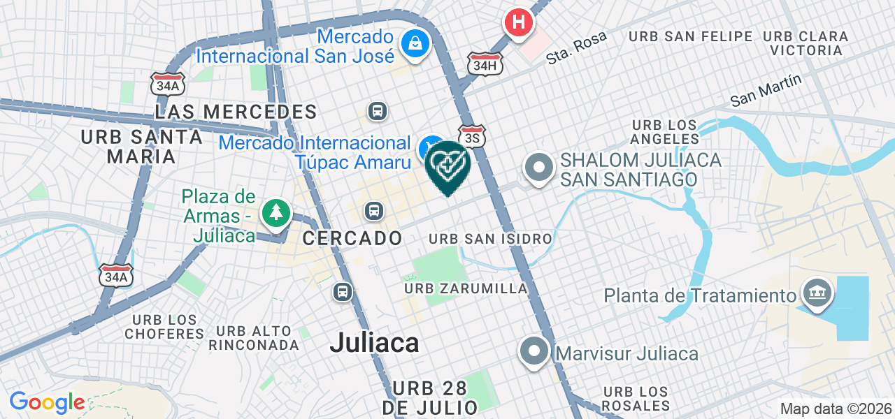Mapa de Preventiva Salud Ocupacional del Sur