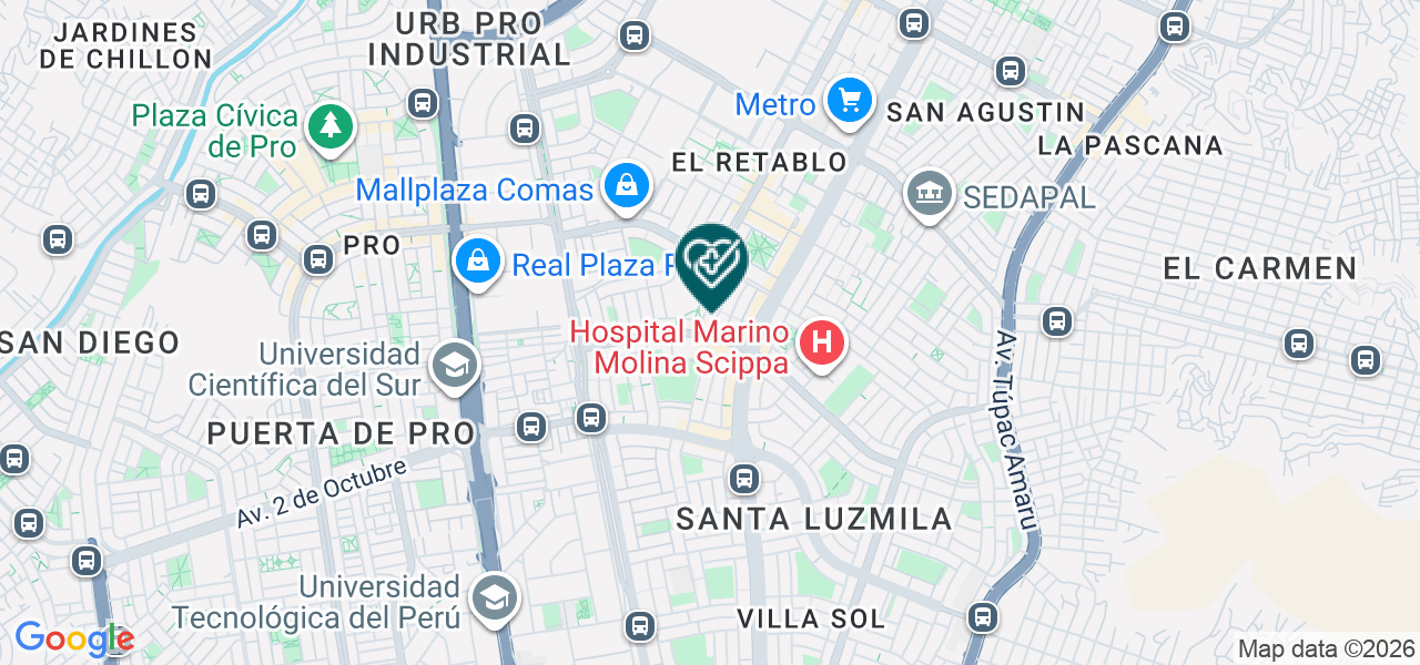 Mapa de Dental P & G