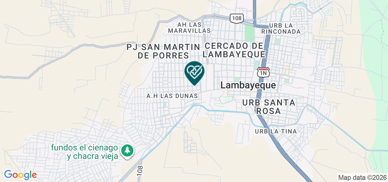 Mapa de Centro Clinico Lambayeque