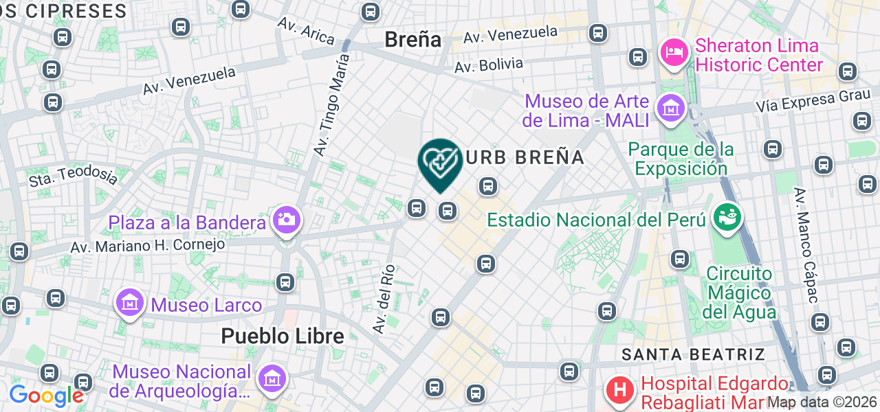 Mapa de Policlinico I.s.a.