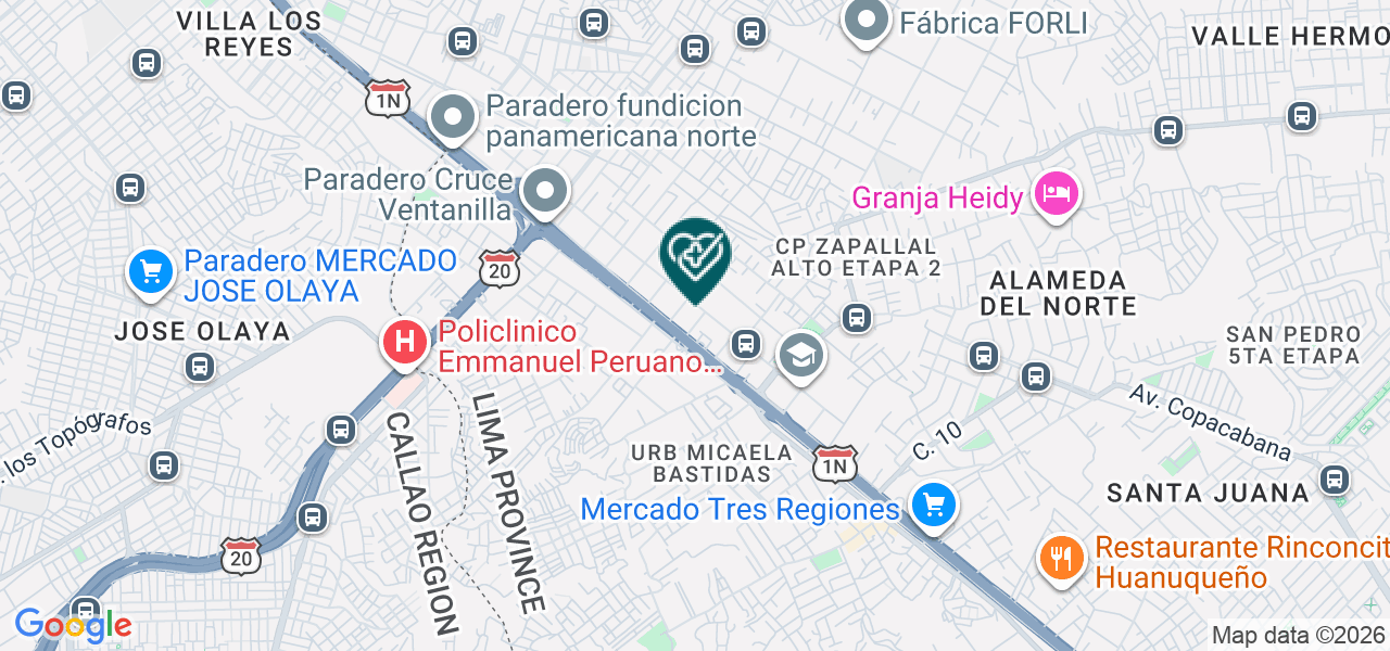 Mapa de Parroquia San Pedro de Carabayllo