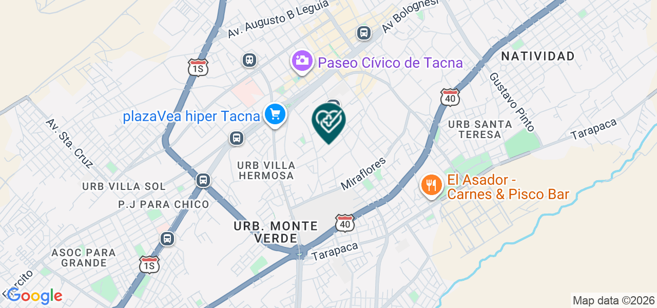 Mapa de Medicina Integral Tacna S.C.R.L.