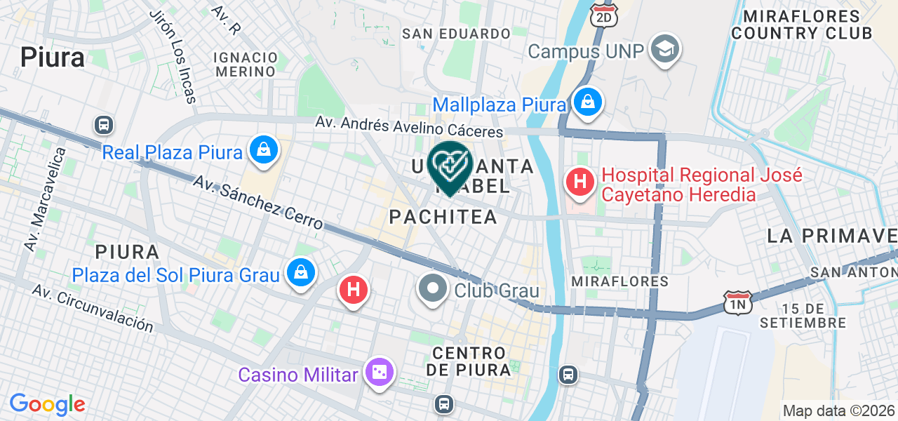 Mapa de Centro Medico Corazon de Maria