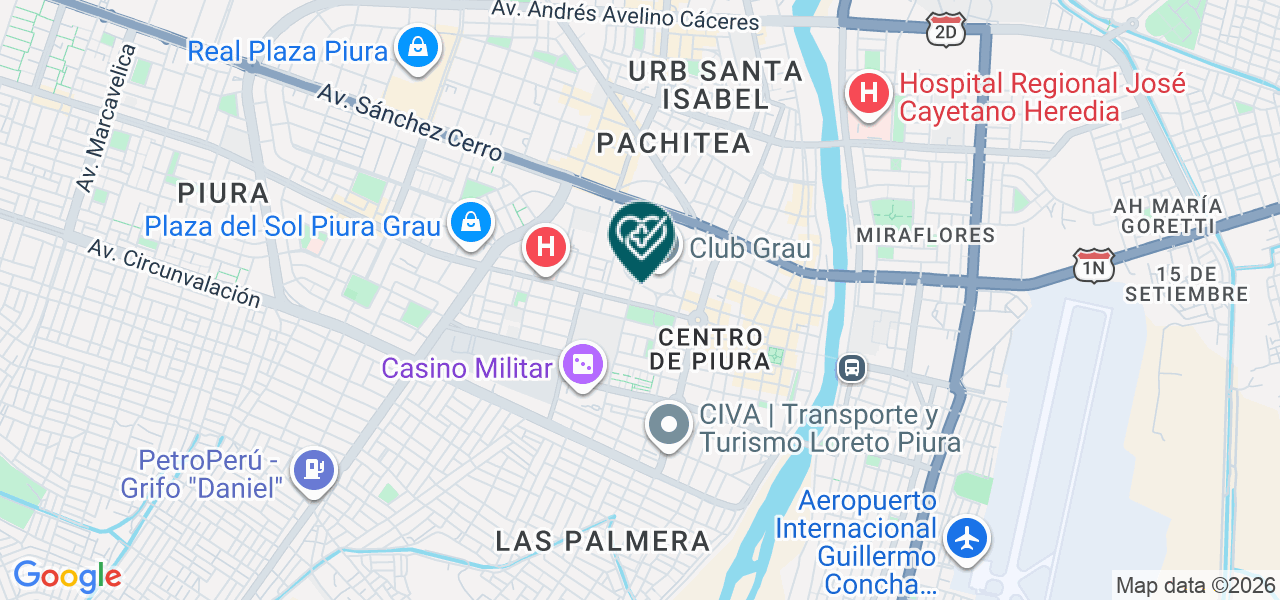Mapa de Centro de Especialidades Medicas Piura SAC