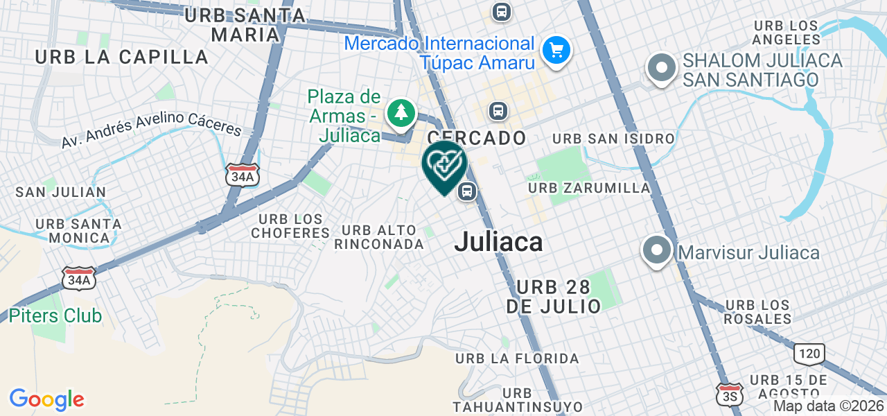 Mapa de Clinica Monte Sinai Juliaca E.I.R.L.