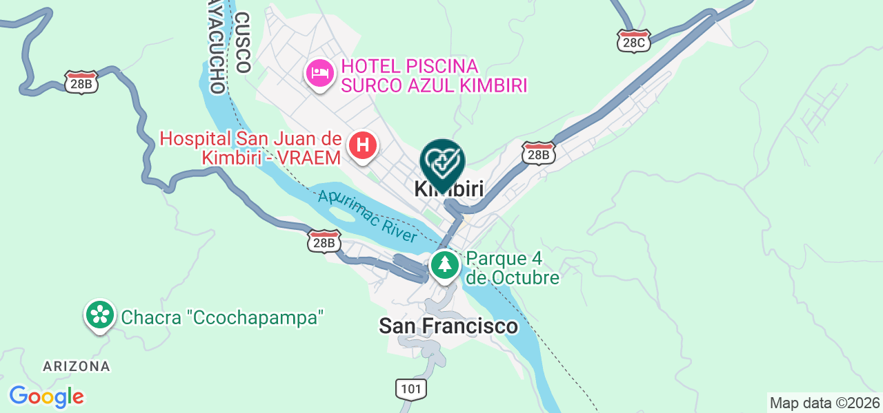 Mapa de Centro Obstetrico Salud y Familia