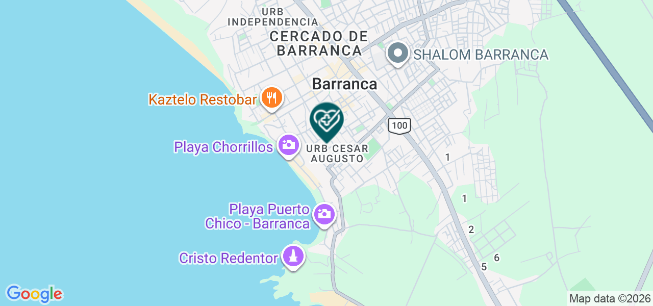 Mapa de Clinica Dr. Zavaleta