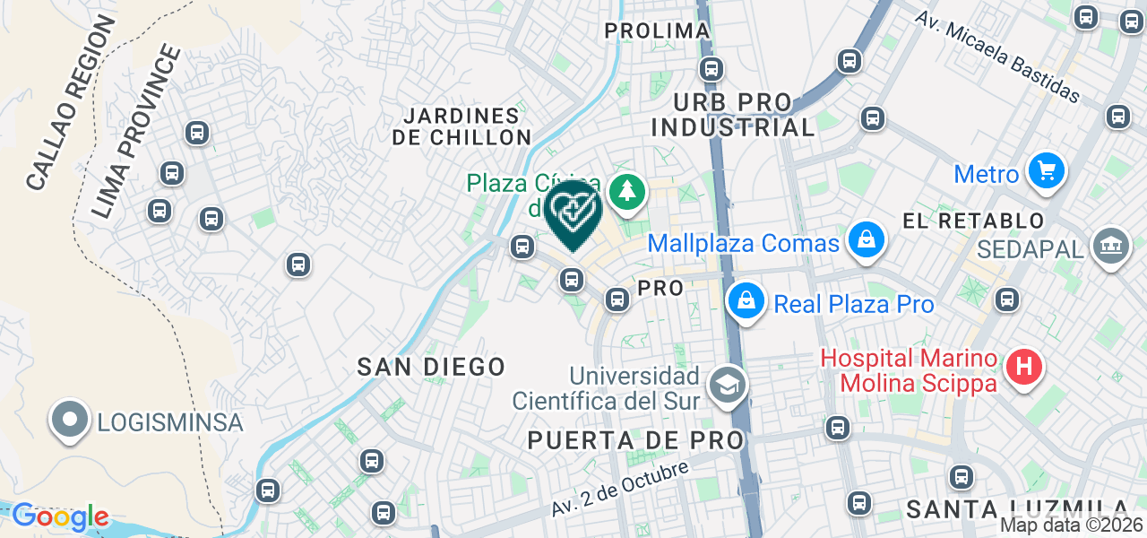 Mapa de Centro Odontologico Altamirano