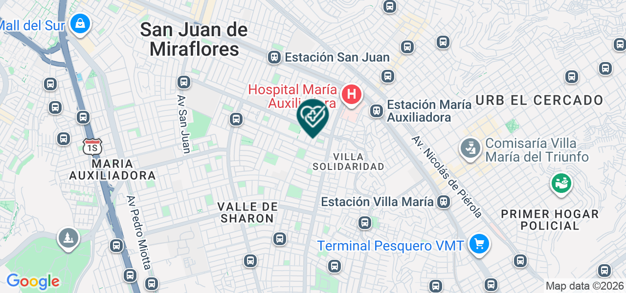Mapa de Consultorios Medicos Maria Auxiliadora