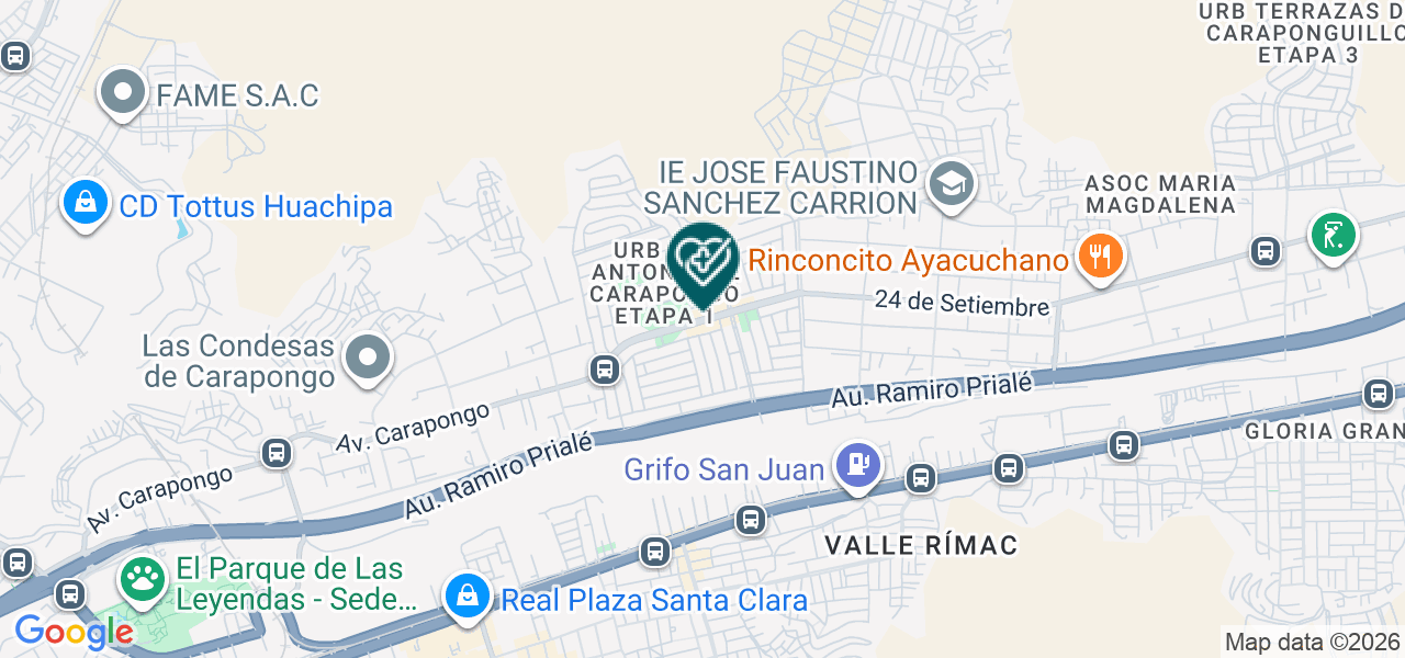 Mapa de San Antonio de Carapongo