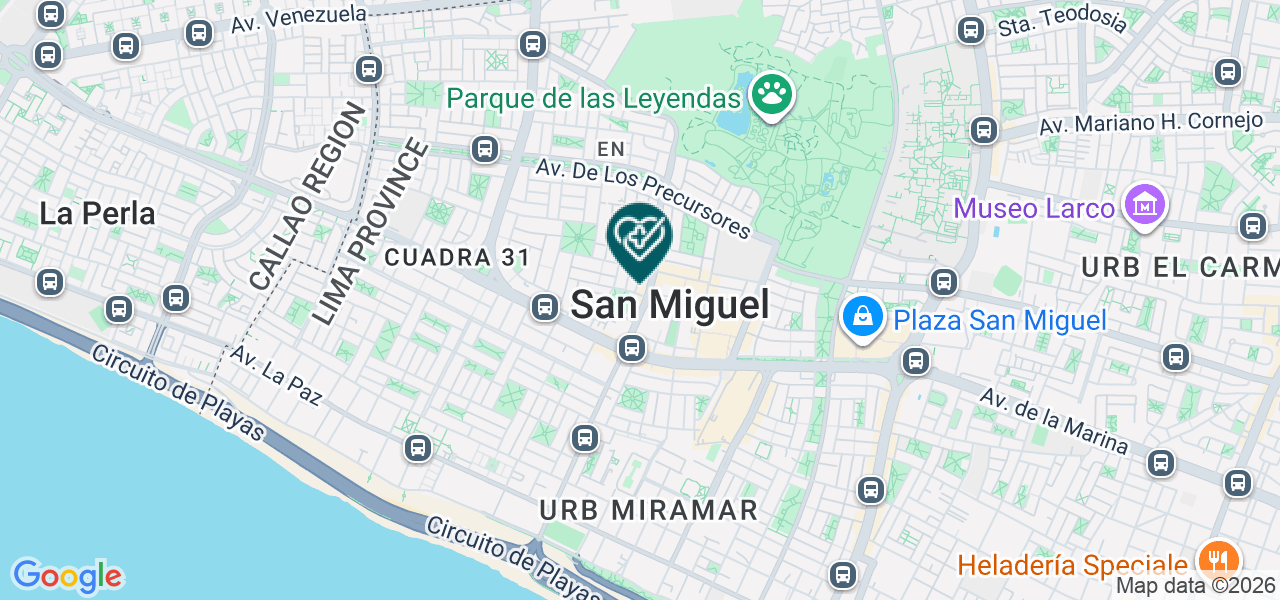 Mapa de Healthcare Group Peru SAC