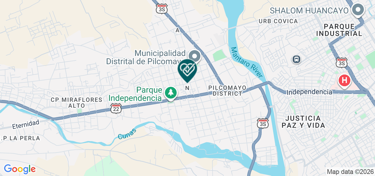 Mapa de Consultorio Médico "vida y Salud