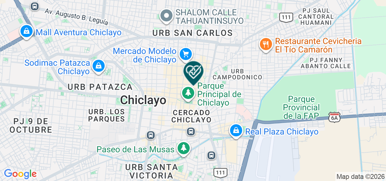 Mapa de Liga Peruana de Lucha Contra el Cancer