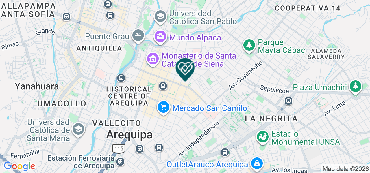 Mapa de Consultorio de Ortopedia y Traumatología