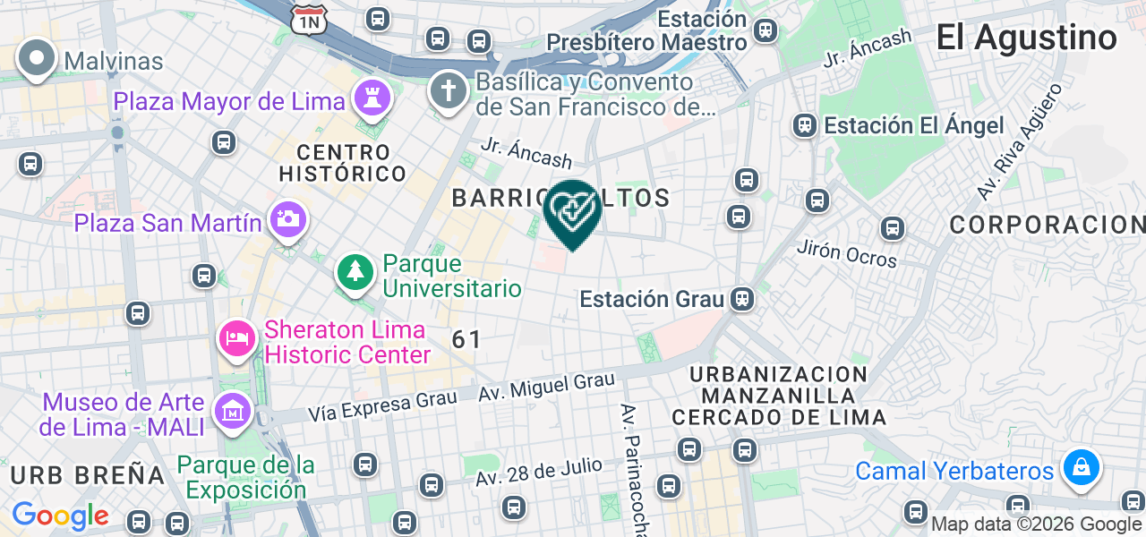 Mapa de Consultorio Psicológico Virgen de Copacabana