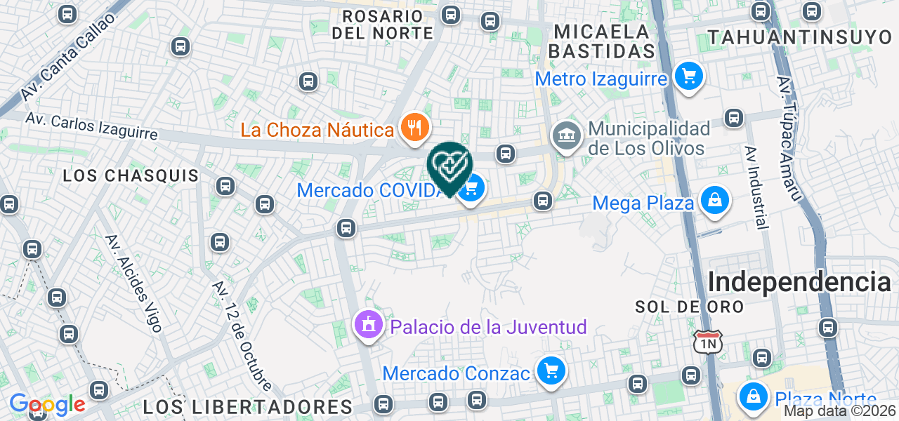 Mapa de Dental Dra Obregon