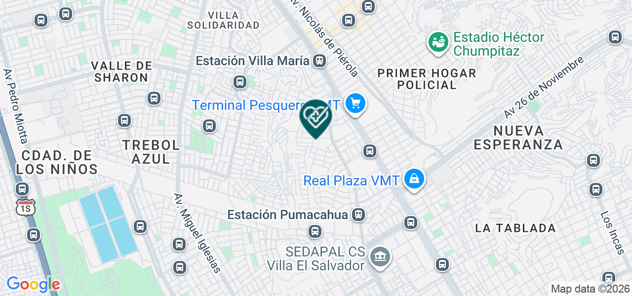 Mapa de Clinica Dental Marcial Cuzcano