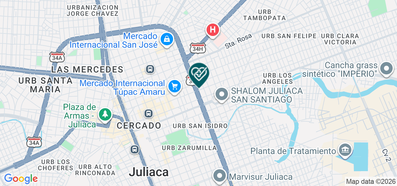 Mapa de Policlinico Oximedic S.A.C.