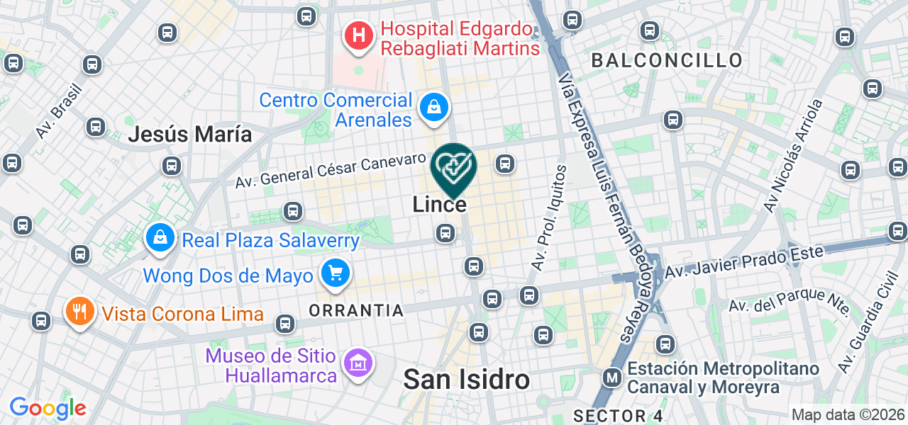 Mapa de Centro Especializado en Ginecologia Obstetricia y Fertilidad SAC