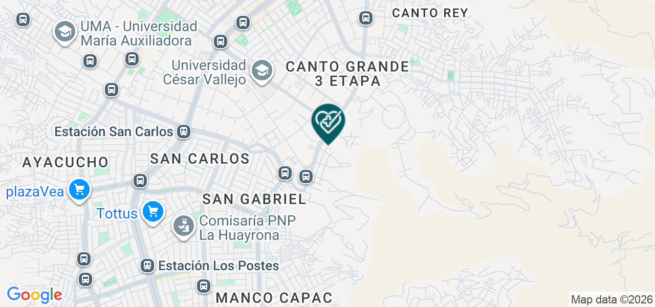 Mapa de Consultorio Obstétrico Dios Sanador