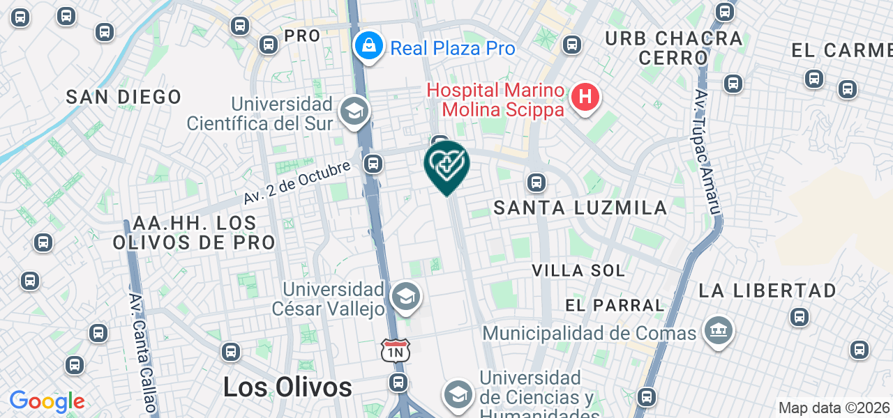 Mapa de Medicar Perú a & B S.A.C