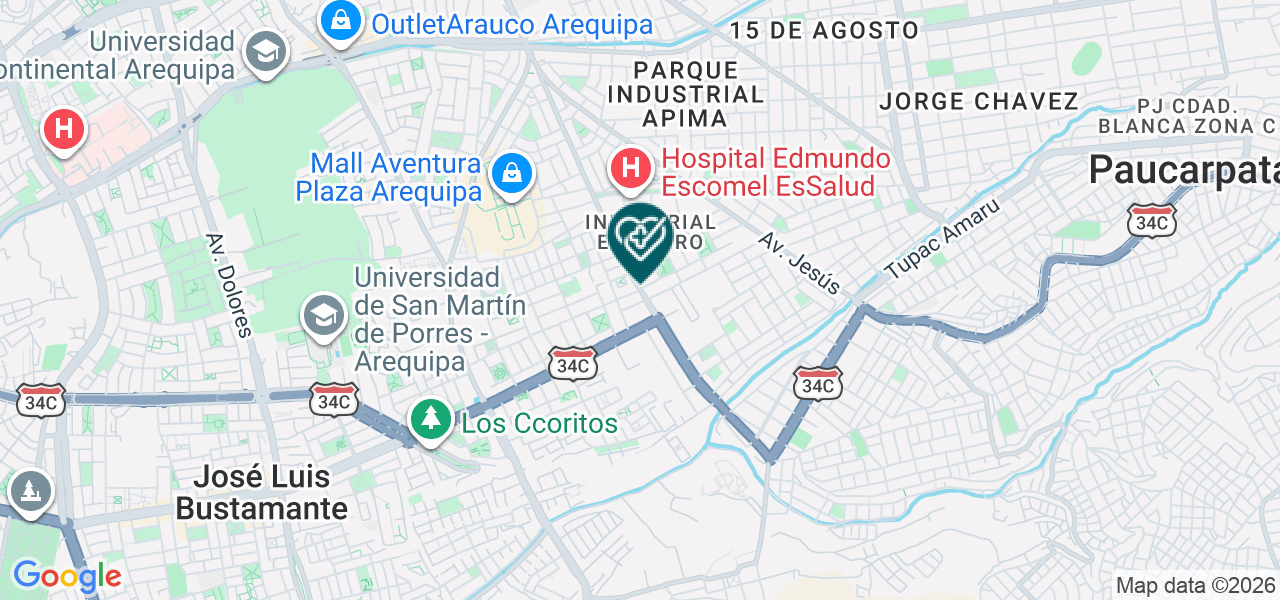 Mapa de Servicios Medicos Santo Tomas Becket S.R.L.