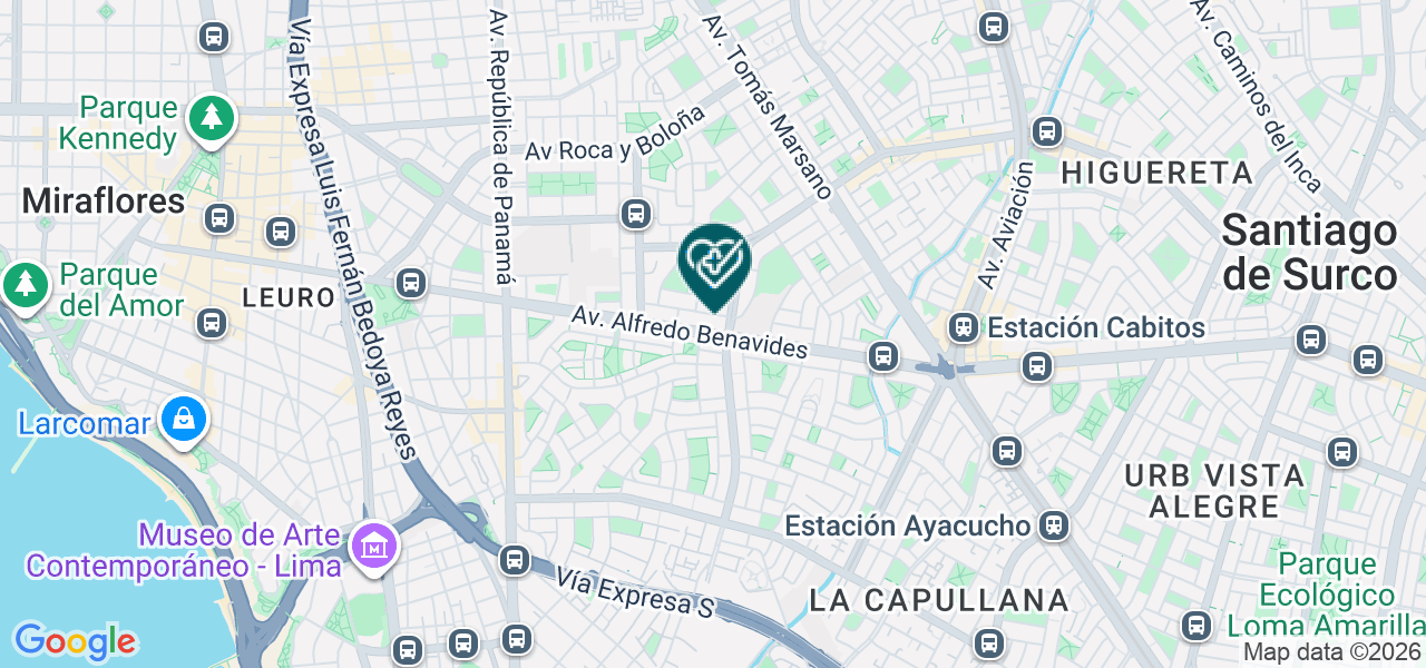 Mapa de Cardioclinic Miraflores