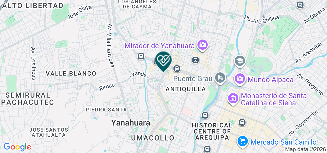 Mapa de Consultorio Medico Especializado en Oftalmológica Dr. Mendoza