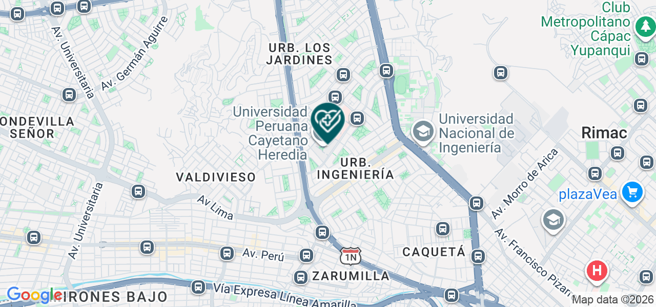Mapa de Centro Docente de Rehabilitación Cayetano