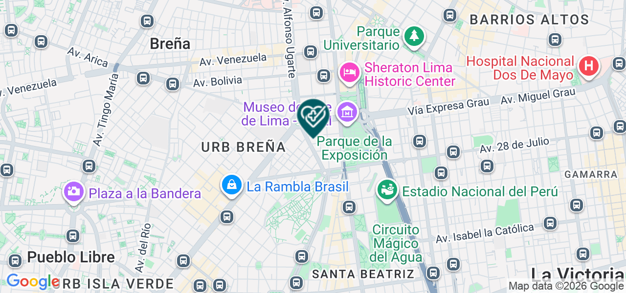 Mapa de Policlinico de la Cruz
