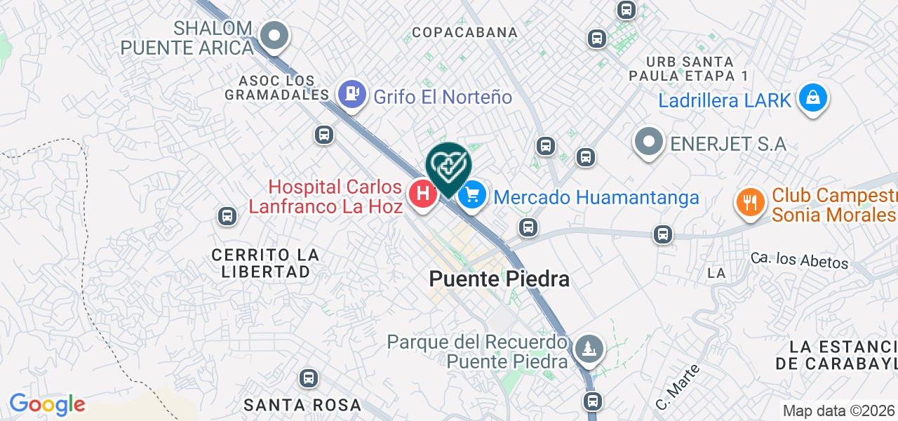Mapa de Servicios Medicos Niño Divino