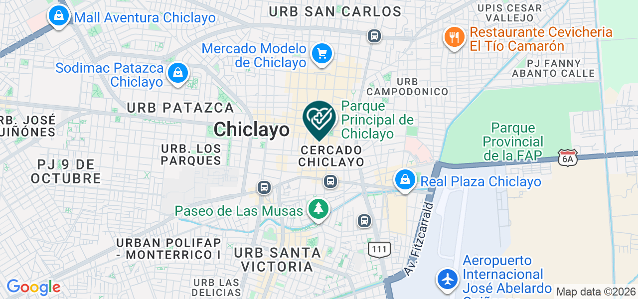Mapa de Auna Chiclayo - Servimedicos