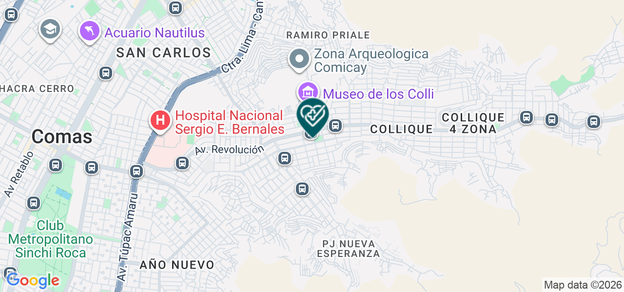 Mapa de Comision Central de Salud Iii Zona Collique