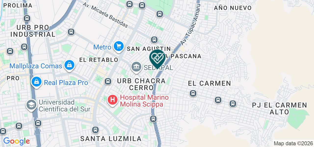 Mapa de Consultorios Médicos Especializados San Nicolas