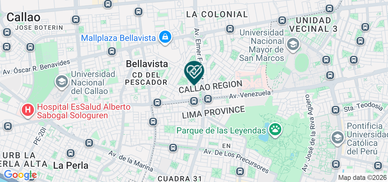 Mapa de Clinica G'star