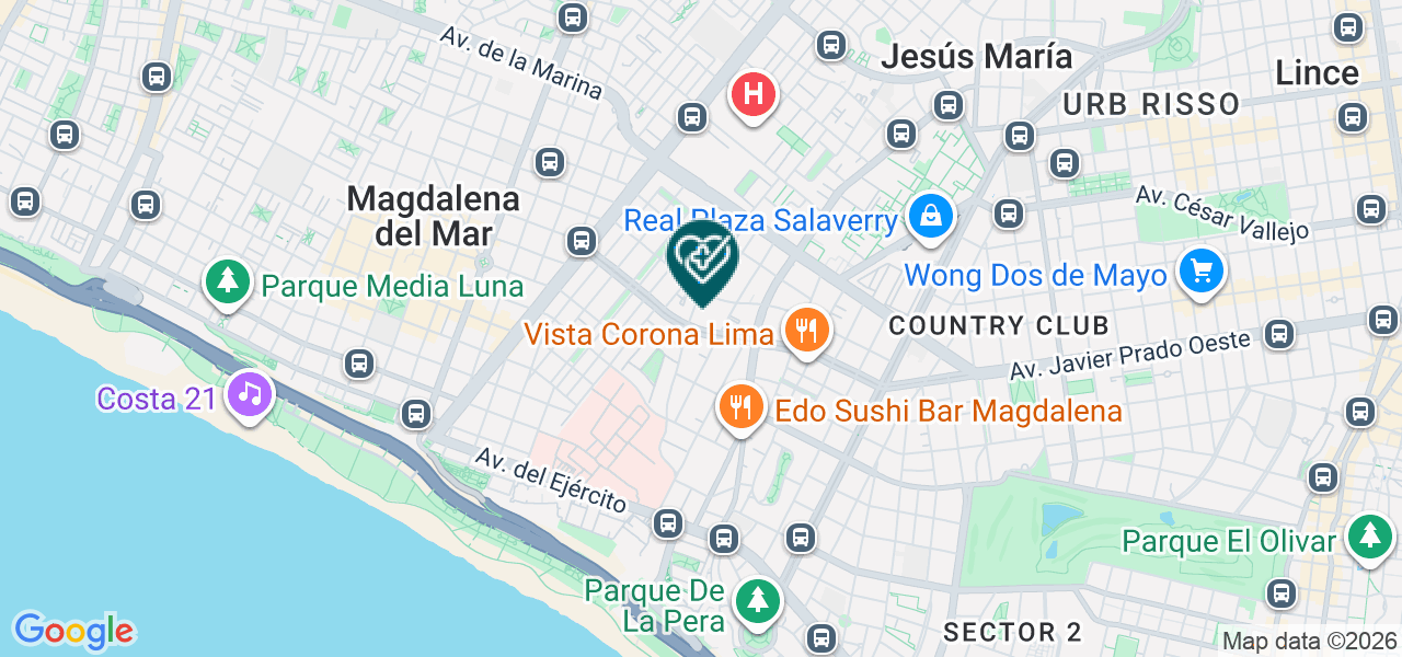 Mapa de Centro Medico Especializado la Union