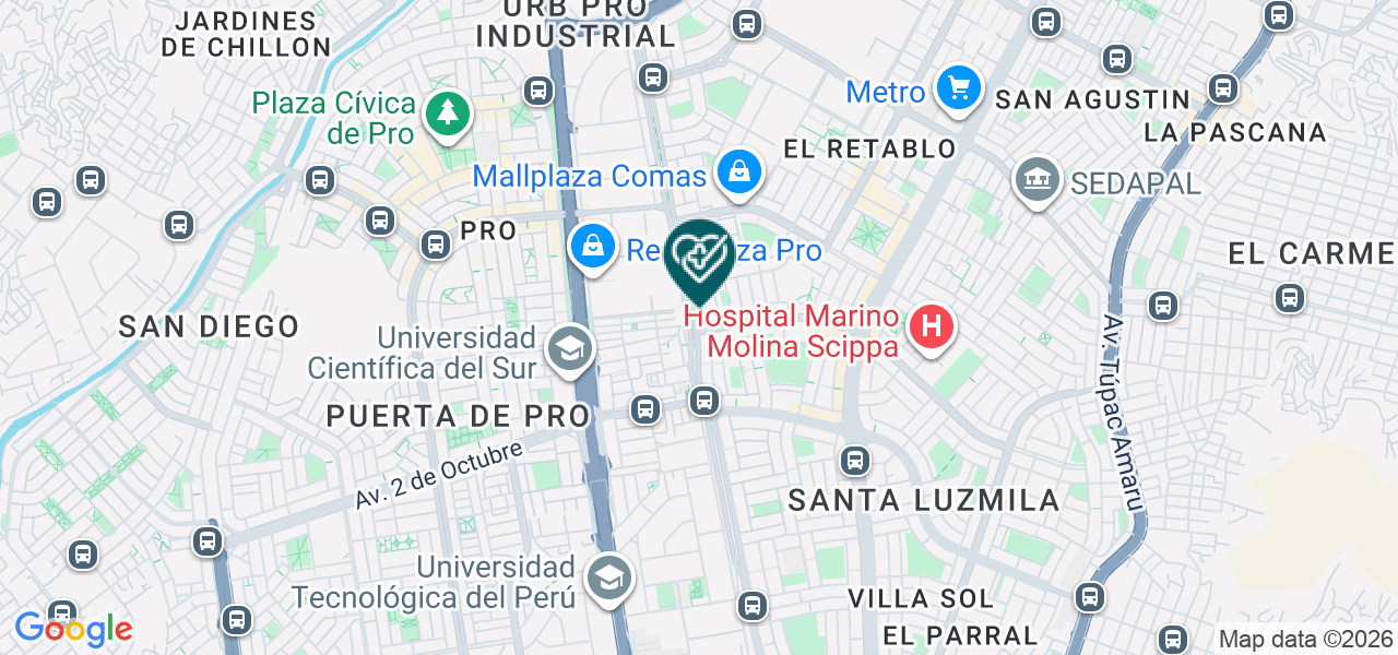 Mapa de Consultorio Dental Dyodent