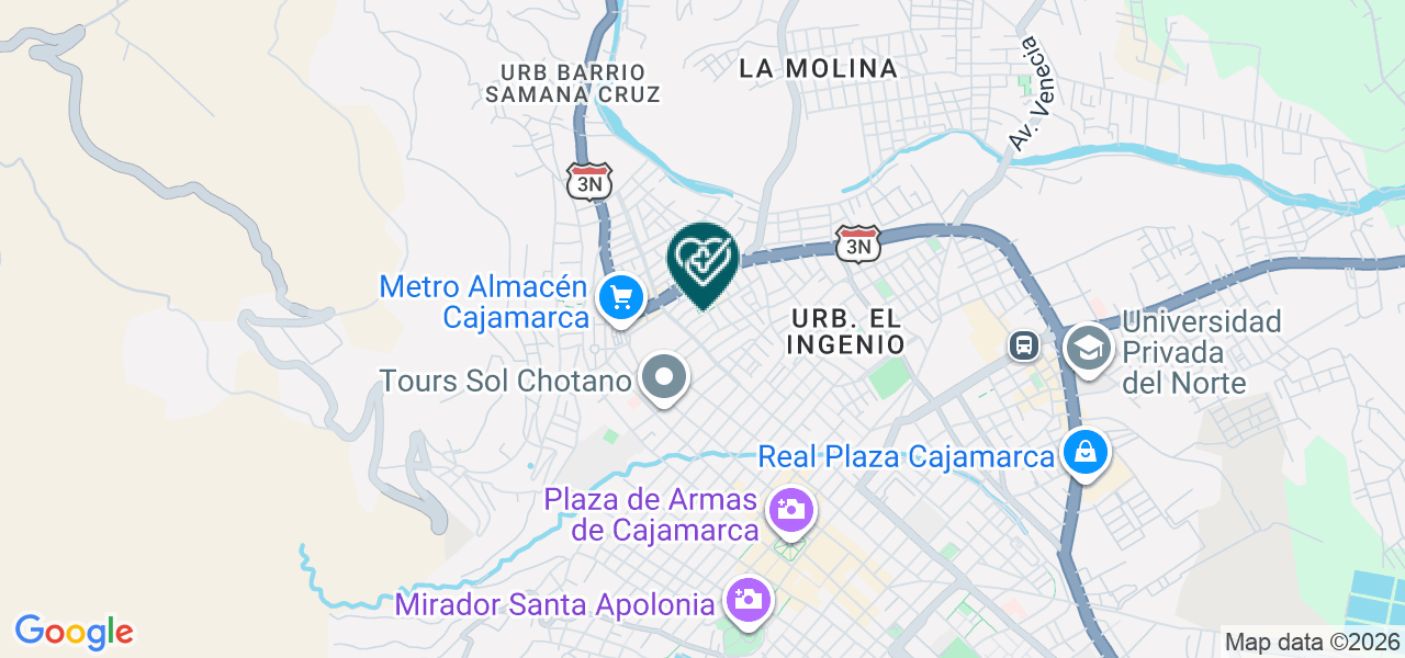 Mapa de Centro Medico Monte Sinai SAC