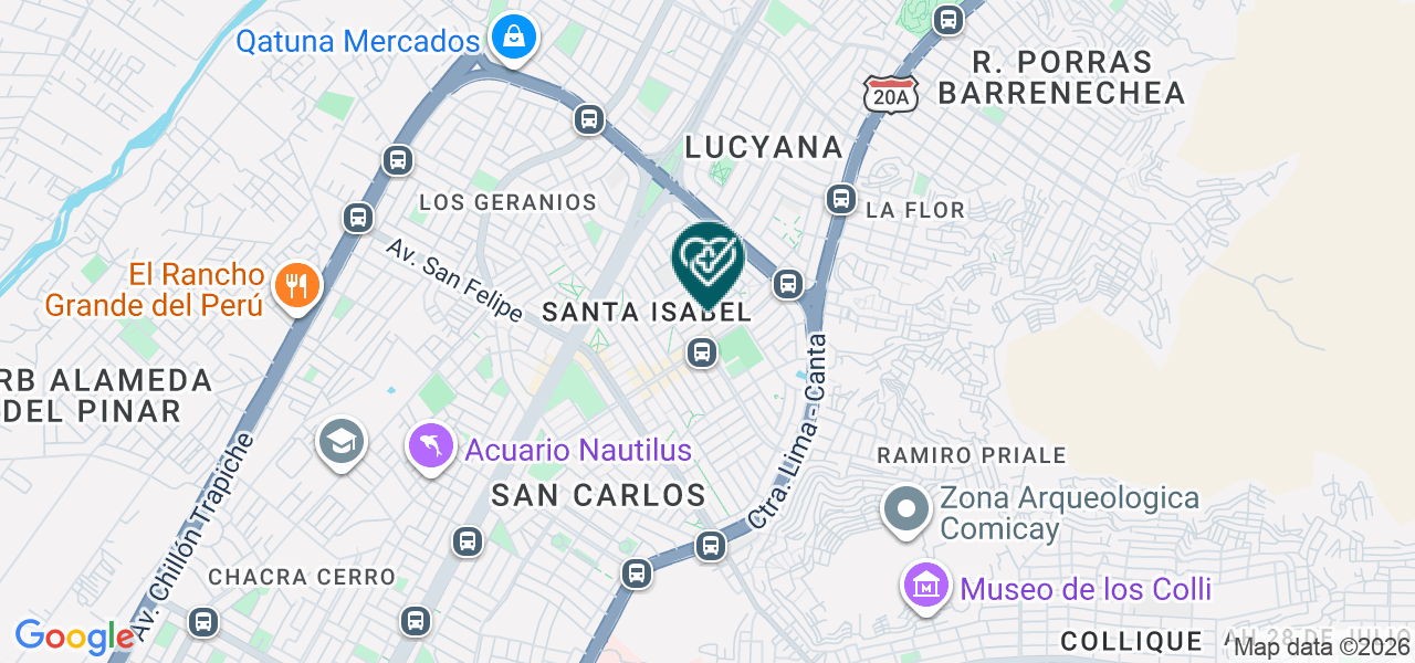 Mapa de Consultorio Medico Perú Cuba