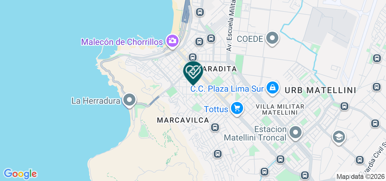 Mapa de Clinica Parroquial San Francisco de Asis