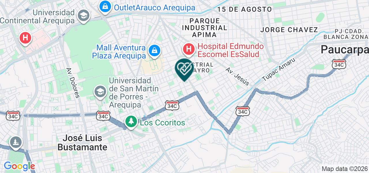 Mapa de Centro Medico Swiss Peruvian